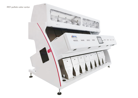 Optyczny sorter kolorów granulek / płatków PET 8 zsypów
